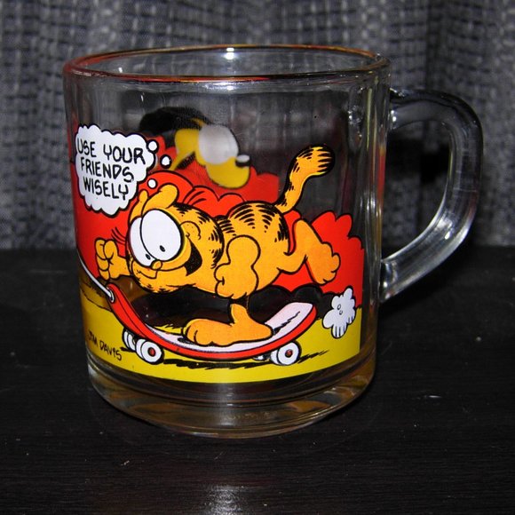 McDonald's | Dining | Garfield Use Your Friends Wisely Glass Coffee Tea ...